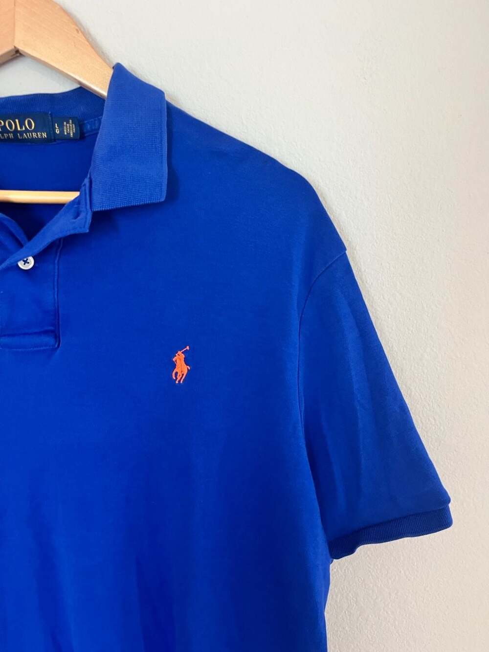 Polo Ralph Lauren, Royal Blue Short Sleeve Polo, Preppy, Business Casual, L